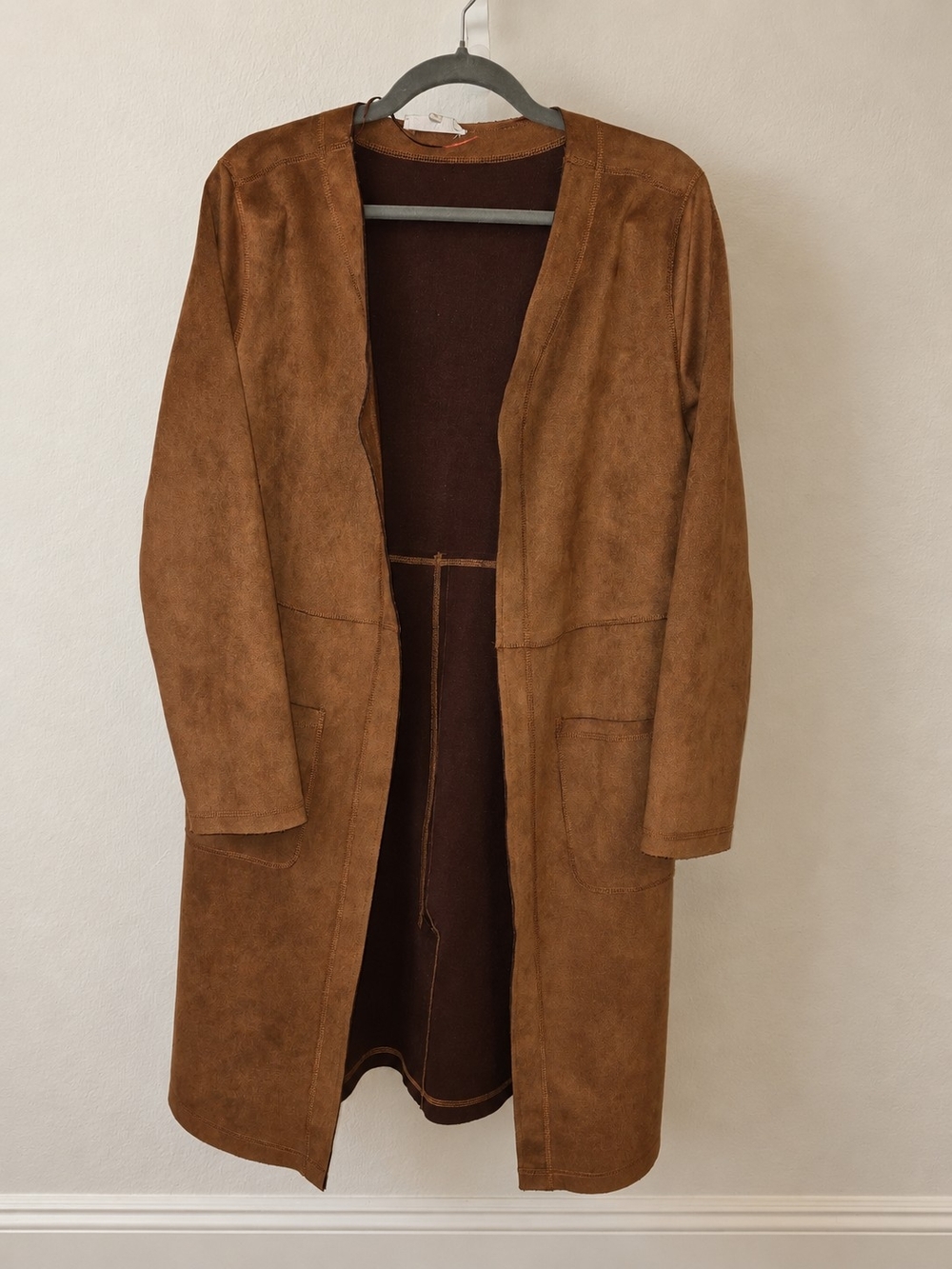 Solitaire Faux Suede Long Jacket – Women’s XL